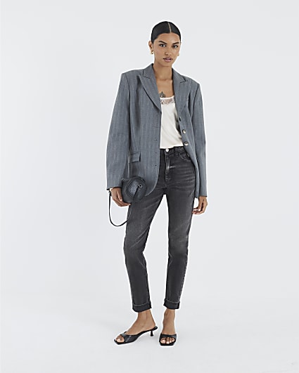 Black High Rise Mom Jeans