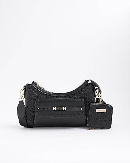 Black Front Pocket Cross Body Bag