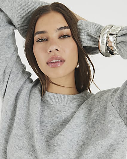 Grey Crew Neck Jumper