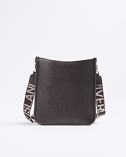 Brown RI Logo Messenger Bag