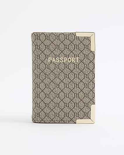 Beige Monogram Passport Holder