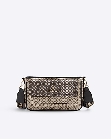 Brown RI Monogram Utility Cross Body Bag