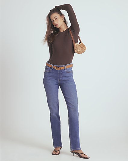 Blue Sculpt Pull on Slim Jeans