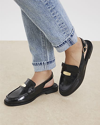Black Slingback Loafers
