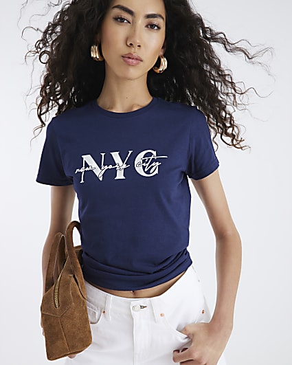 Navy Short Sleeve NYC T-Shirt