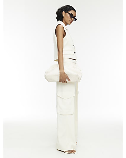 RI Studio Cream Tailored Utility Trousers