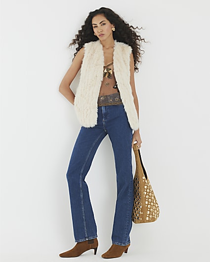 Cream Faux Fur Gilet