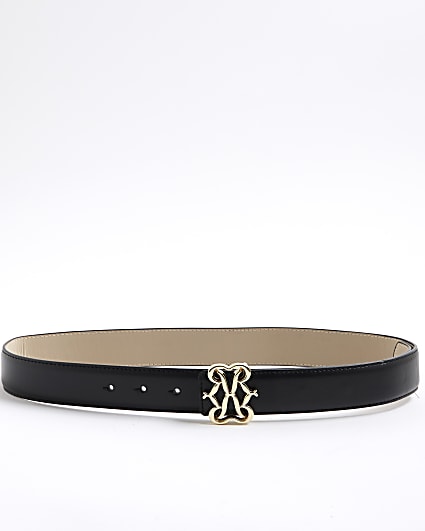 Black RI Swirl Buckle Belt