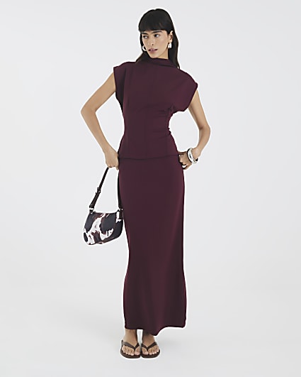 Red Premium Maxi Skirt