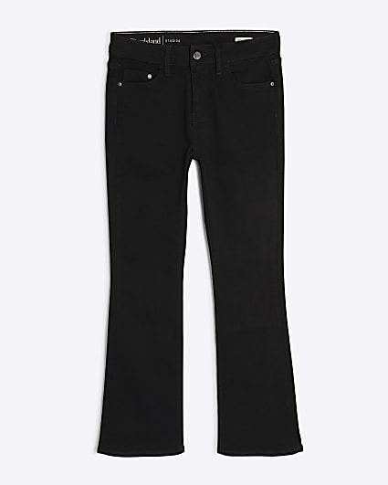 Petite Black Mid Rise Flared Jeans