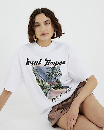 White Premium Saint Tropez T-Shirt