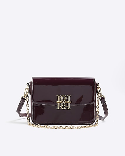 Red Patent RR Satchel Bag