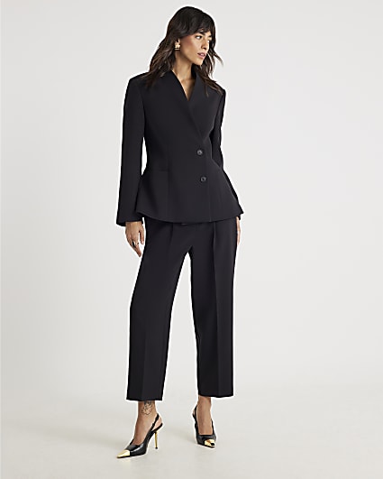 Black Straight Leg Trousers