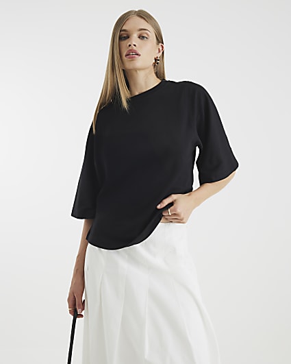 Black Kimono Sleeve T-Shirt