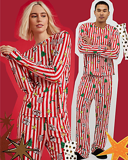 Nephthys Red Doodle Christmas Pyjama Set