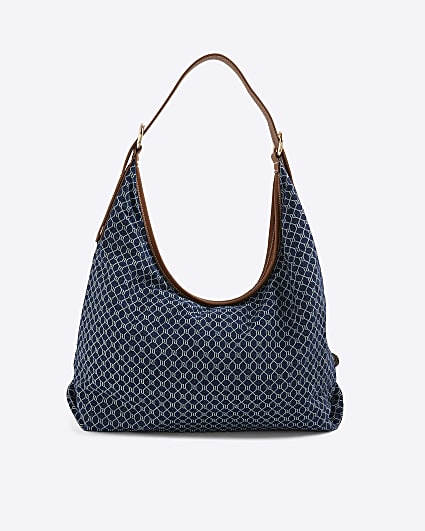 Blue Monogram Denim Slouch Shoulder Bag