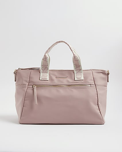 Pink Cabin Size Logo Strap Holdall Bag