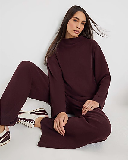 Brown Cosy Long Sleeve Top