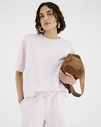 Pink Premium Short Sleeve Boxy T-shirt