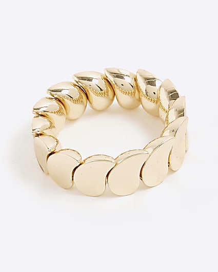 Gold Teardrop Stretch Bracelet