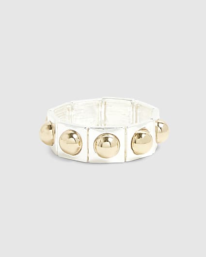 Mixed Metal Studded Bracelet