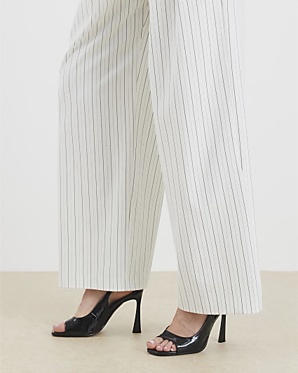 Black Sling Back Peep Toe Heels