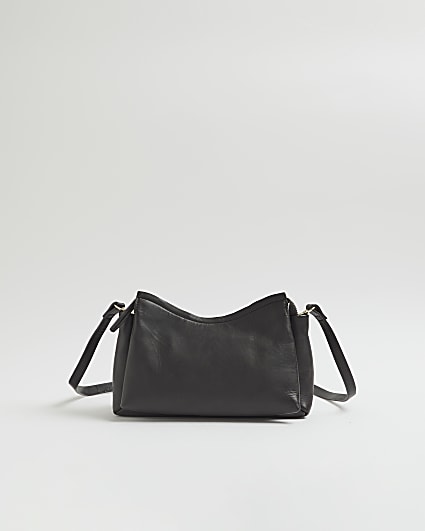 Black Leather Cross body bag
