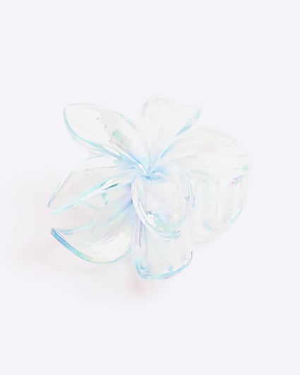 Blue Flower Hair Claw Clip