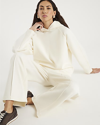 White Premium Long Sleeve Hoodie