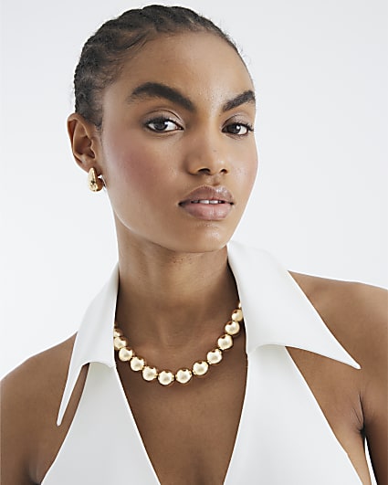 Gold Beaded Necklace