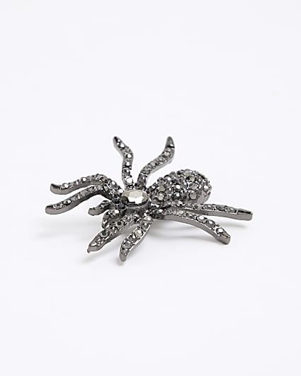 Black Halloween Spider Brooch