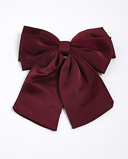 Red Velvet Bow hair clip