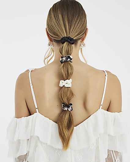 Multi Colour 5 Pack Scrunchie Hair Bands
