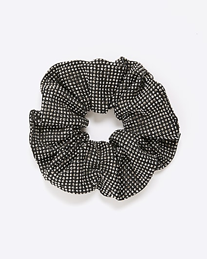 Black rhinestone Hair scrunchie