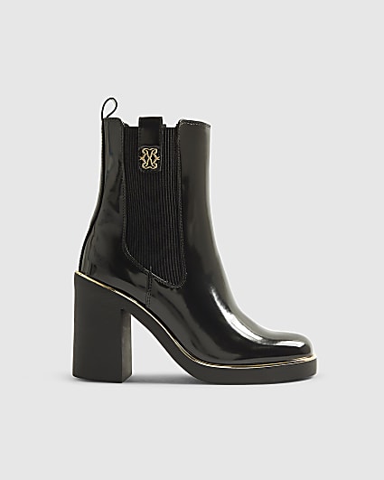 Black Heeled Chelsea Boots