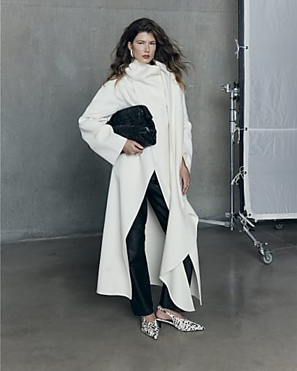 RI Studio Cream Handmade Blanket Coat