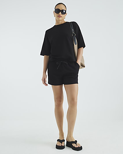Black High Waisted Premium Shorts