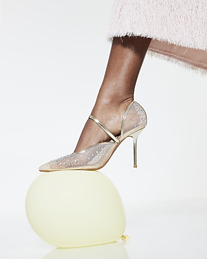 Gold Embellished Court Heels