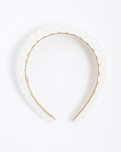 Cream embellished headband