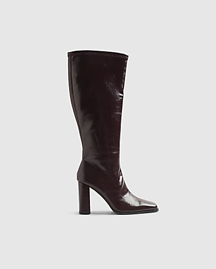 Red Knee High Boots
