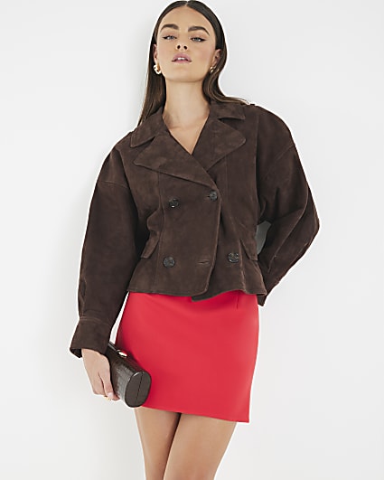 Red A Line Mini Skirt