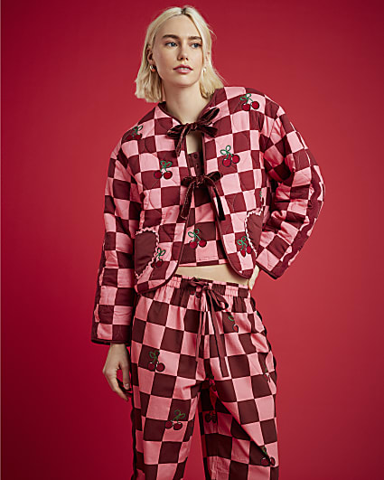 Nephthys Pink Checkerboard Cherry Jacket