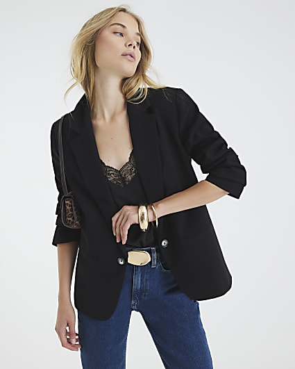 Black Edge To Edge Blazer