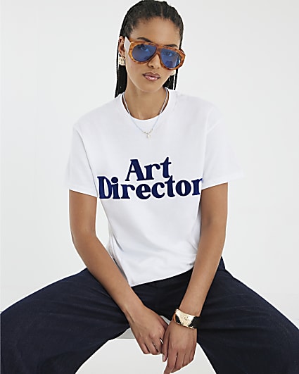 White Short Sleeve Art Director T-shirt