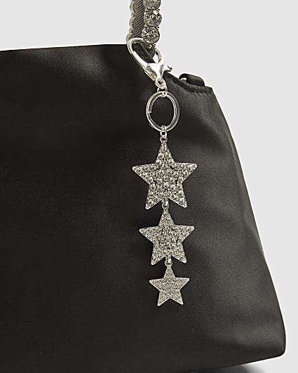 Silver Triple Star Bag Charm