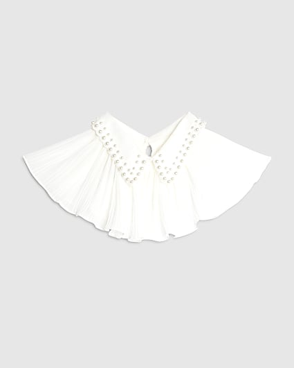 Cream Pearl Embellished Collar