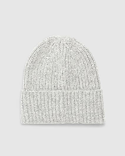 Grey Sequin Beanie