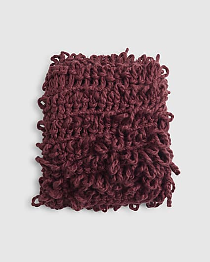 Red Premium Tassel Scarf