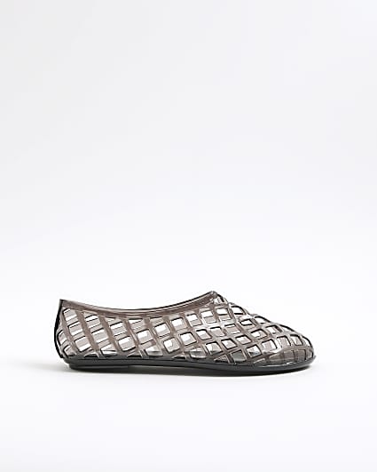 Black Sheer Jelly Sandals