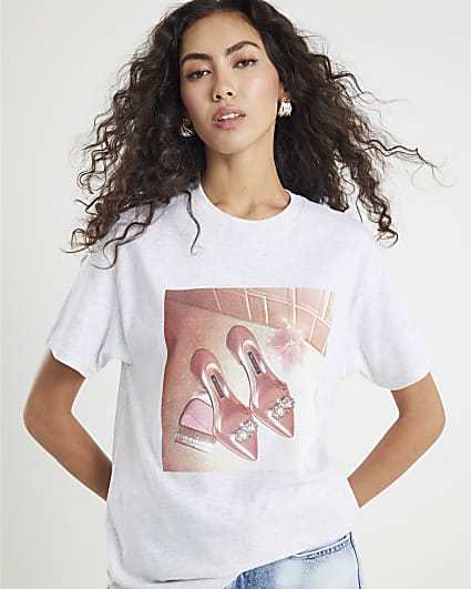 Grey Shoe Photo Graphic T-Shirt